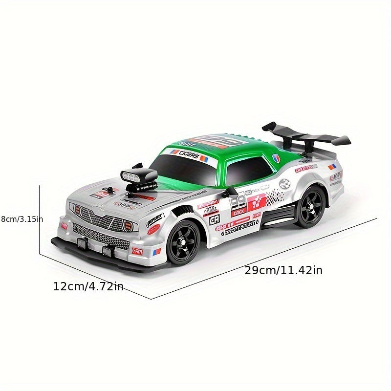 SC16A08-01  - 1:16 Scale 2.4GHz 4WD RC Racing Rally Drift Car with Spray Mist LED Lights High Speed Remote Control Stunt Car for Kids