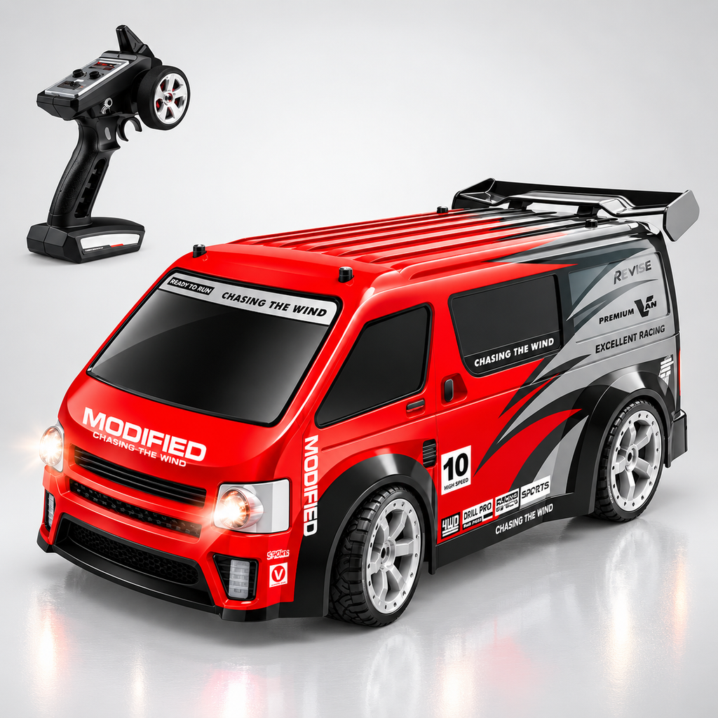 HAOJUN 828E - 1:14 Scale 4WD RC Drift Racing Van for Kids & Adults | 2.4GHz Remote Control Car with Drift Wheels, Rechargeable Battery, High-Speed Performance & Long-Range Control | Age 6+