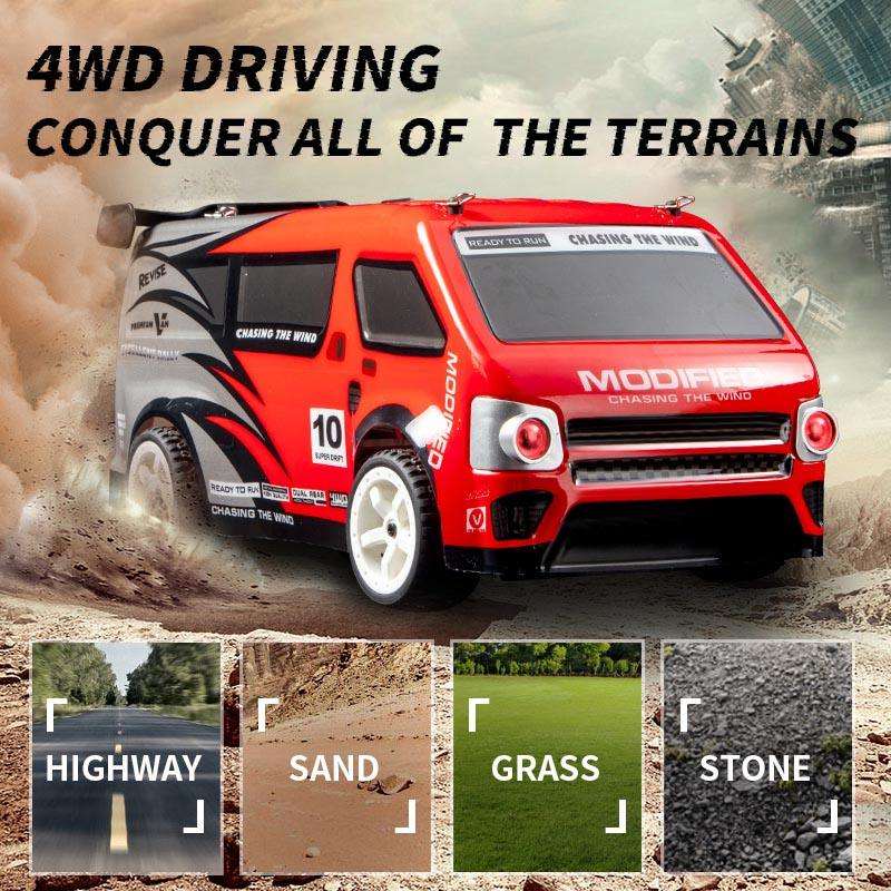 HAOJUN 828E - 1:14 Scale 4WD RC Drift Racing Van for Kids & Adults | 2.4GHz Remote Control Car with Drift Wheels, Rechargeable Battery, High-Speed Performance & Long-Range Control | Age 6+