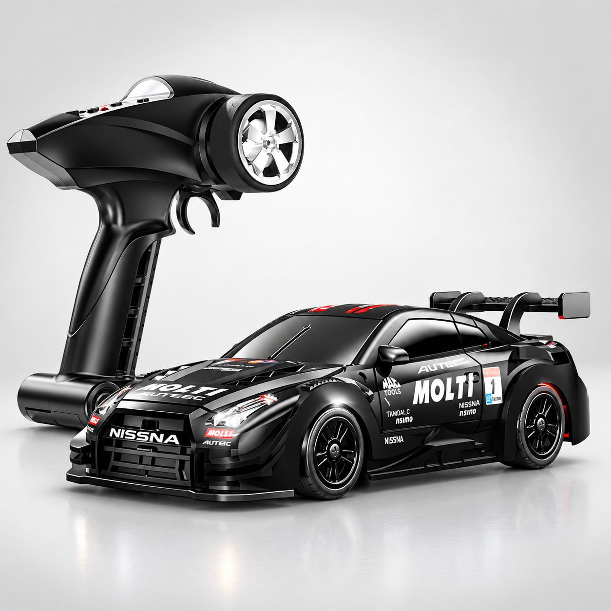 88RC GT43 - 1:43 Scale Semi-Alloy RC Drift Car with 2.4GHz Remote Control, 4WD High-Speed Racing Car, Rechargeable Battery, Ready-to-Run Remote Control Toy for Kids & Adults
