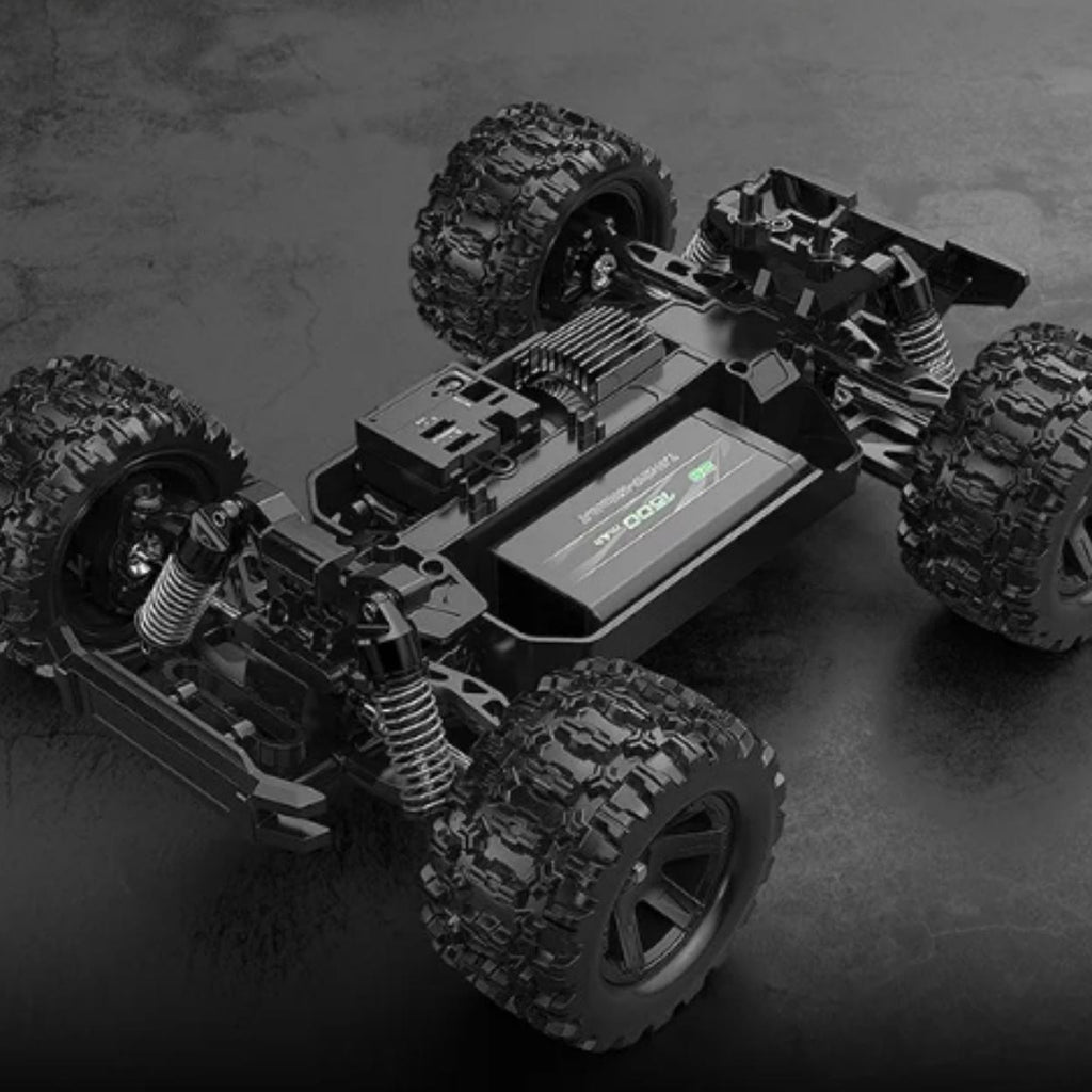 MJX Hyper Go 18208 - 1:18 Scale 4WD RC Off-Road Monster Truck with 2.4GHz Remote Control, 30KM/H High-Speed Racing Car, 380 Brushed Motor, 7.4V Rechargeable Battery, Ready-to-Run for Kids & Adults