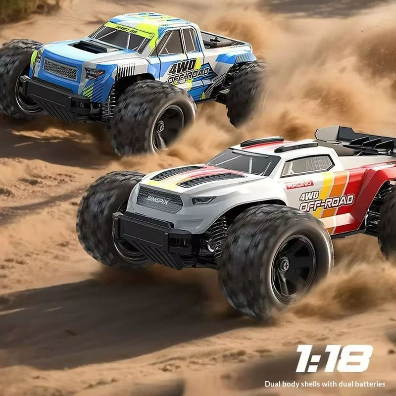 MJX Hyper Go 18208 - 1:18 Scale 4WD RC Off-Road Monster Truck with 2.4GHz Remote Control, 30KM/H High-Speed Racing Car, 380 Brushed Motor, 7.4V Rechargeable Battery, Ready-to-Run for Kids & Adults