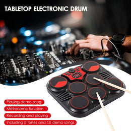 R7113 - Tabletop Electronic Drum Set for Kids & Beginners | 7-Pad Digital Drum Kit with LED Display, Built-in Controls, Drum Sticks & Portable Desktop Design secondary