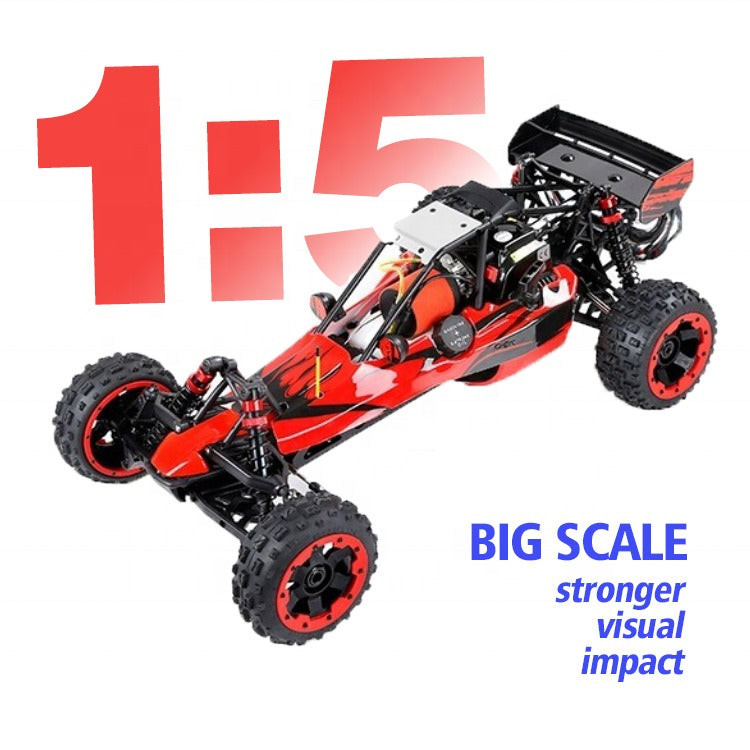 ROFUN Baha 5B - 1:5 Scale 29CC 2-Stroke Gasoline (Petrol) Powered RC Buggy Car with 2.4GHz Radio System, 2WD Off-Road Racing Remote Control Vehicle