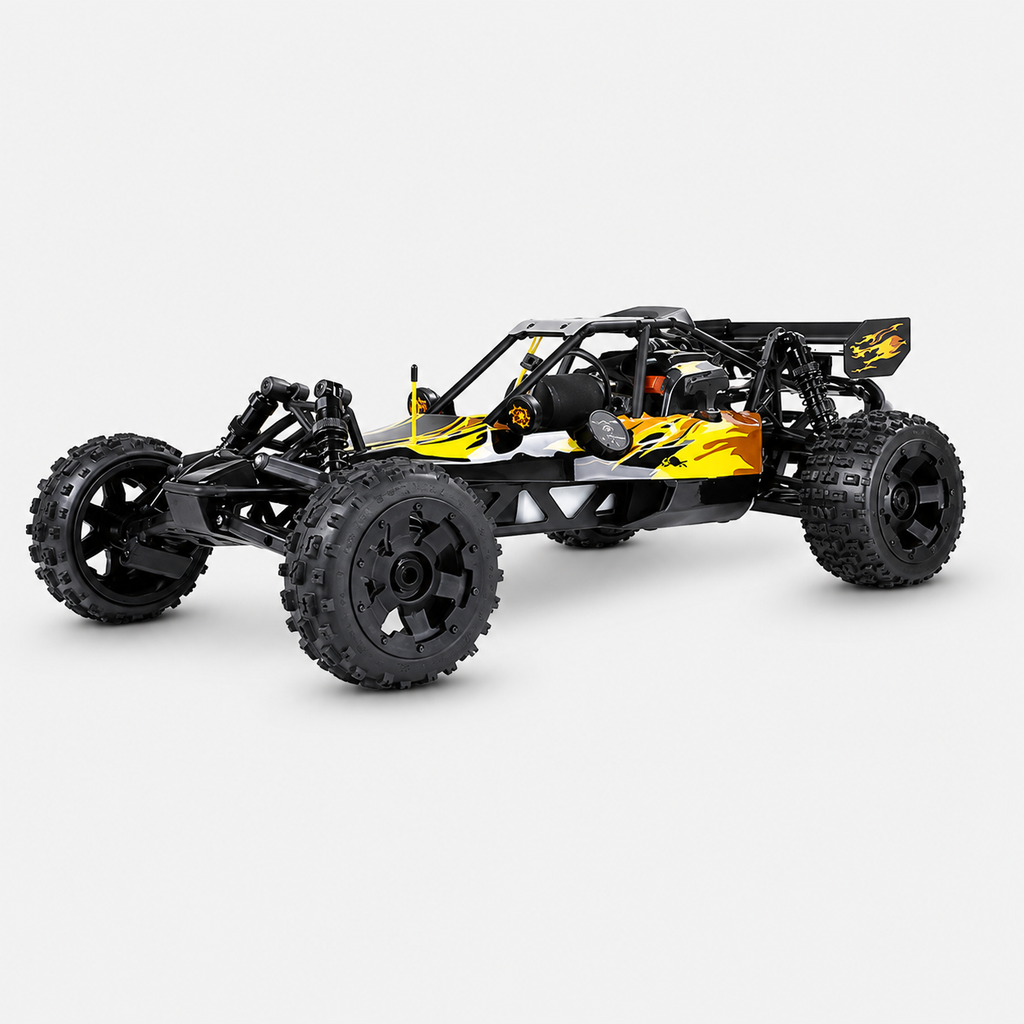ROFUN Baha 5B - 1:5 Scale 29CC 2-Stroke Gasoline (Petrol) Powered RC Buggy Car with 2.4GHz Radio System, 2WD Off-Road Racing Remote Control Vehicle