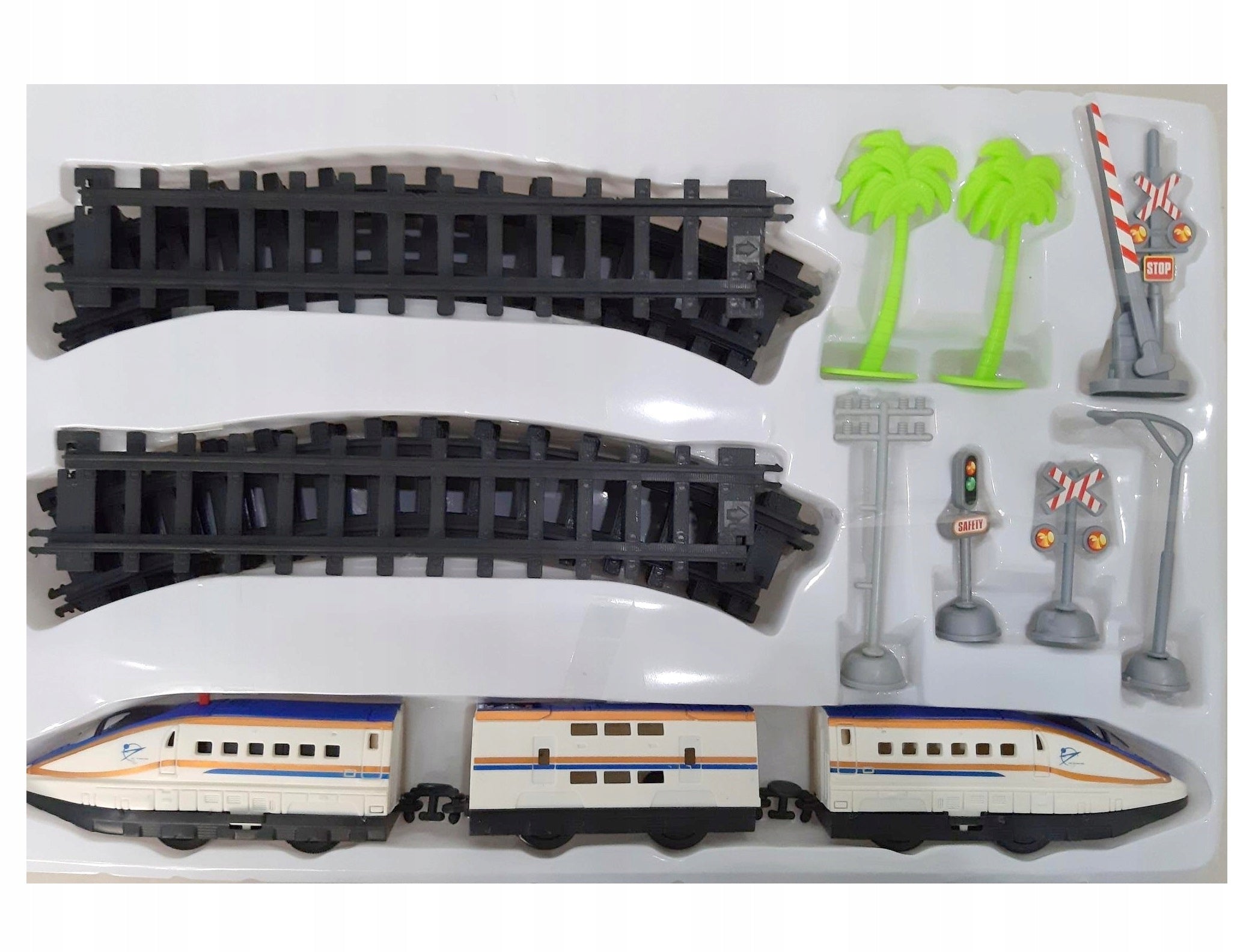 Ultra High-Speed Railroad Train Set for Kids | Battery Operated Electric Bullet Train with 3 Coaches, Railway Tracks & Easy Track Assembly | Age 3+
