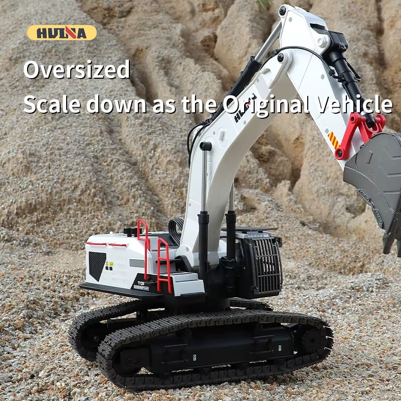 Huina 1594 - 1:14 RC Excavator 22CH Alloy Metal Construction Truck 2.4GHz 360° Remote Control Engineering Digger Toy
