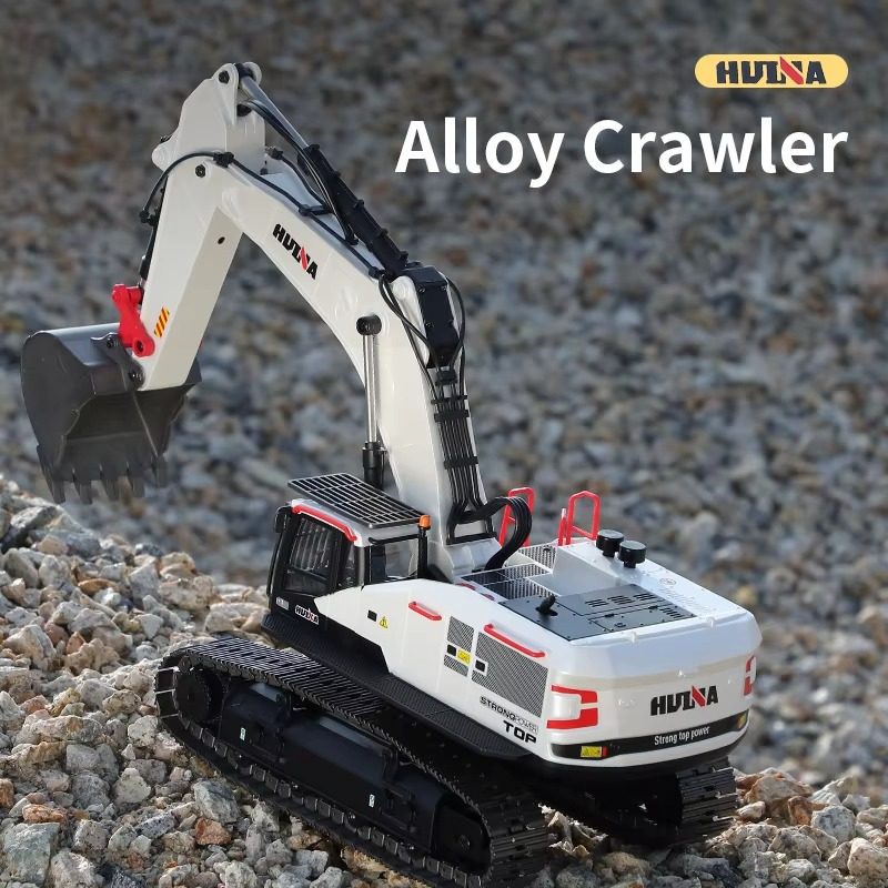 Huina 1594 - 1:14 RC Excavator 22CH Alloy Metal Construction Truck 2.4GHz 360° Remote Control Engineering Digger Toy