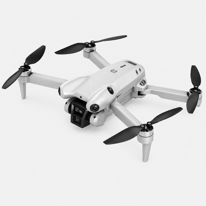 DJW M4 Ultra Foldable Dual Camera Drone with 4.3" Display Remote Controller, Brushless Motor, 90° Adjustable EIS Camera, Optical Flow Positioning, Altitude Hold, One-Key Takeoff & Return