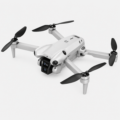 DJW M4 Ultra Foldable Dual Camera Drone with 4.3" Display Remote Controller, Brushless Motor, 90° Adjustable EIS Camera, Optical Flow Positioning, Altitude Hold, One-Key Takeoff & Return