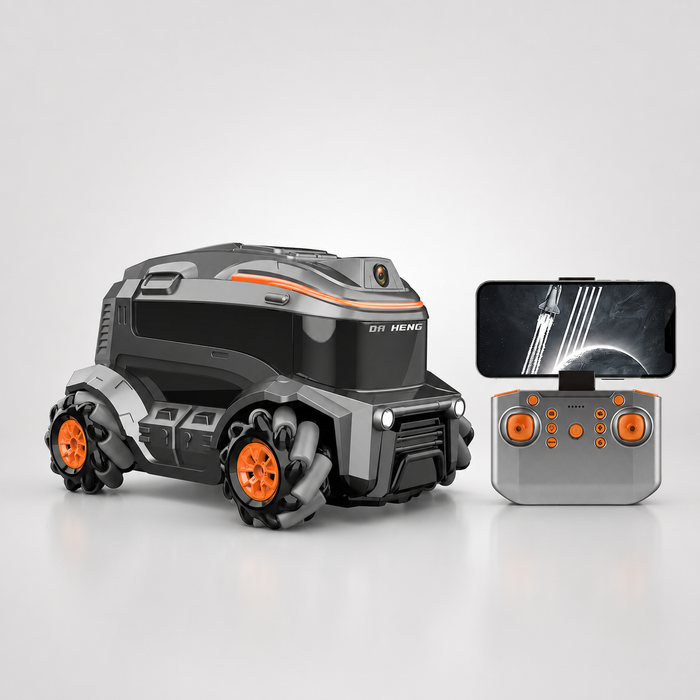 DA HENG Lunar Explorer DH 390 - 1:20 Scale RC Camera Car with 2.4GHz Remote Control, 4WD Off-Road Explorer Truck, HD Camera, Rechargeable RTR Vehicle for Kids 8+ Years