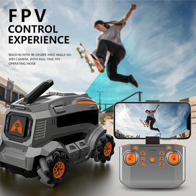 DA HENG Lunar Explorer DH 390 - 1:20 Scale RC Camera Car with 2.4GHz Remote Control, 4WD Off-Road Explorer Truck, HD Camera, Rechargeable RTR Vehicle for Kids 8+ Years - alternate view