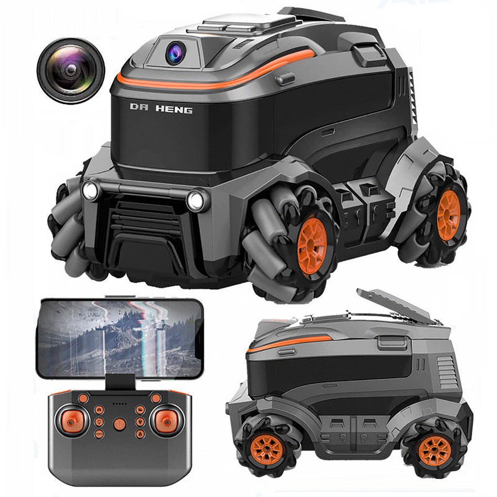 DA HENG Lunar Explorer DH 390 - 1:20 Scale RC Camera Car with 2.4GHz Remote Control, 4WD Off-Road Explorer Truck, HD Camera, Rechargeable RTR Vehicle for Kids 8+ Years