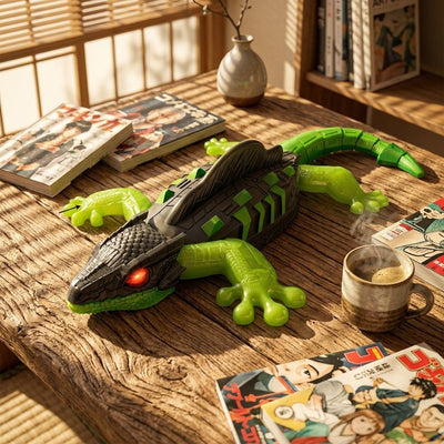 RC Wall Climbing Lizard Toy with LED Lights, 2.4GHz Remote Control Bionic Gecko, Dual Floor & Wall Climbing Modes, Rechargeable Remote Control Animal Toy for Kids 4+ (1378A) - alternate view