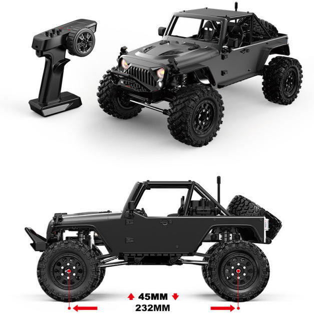 MJX Hyper GO H12Y - 1:12 4WD Brushless RC Crawler, 3650 3500KV Motor, 45A Waterproof ESC, Aluminum Alloy Body Shell, 20KG Metal Gear Servo, Oil-Filled Shocks, 2.4GHz 4CH Radio