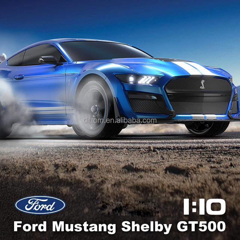 MJX Hyper Go 10306 - 1:10 Ford Mustang Shelby GT500 RC Car, 4WD Sensored Brushless Motor, 2.4GHz Proportional Control, 70km/h High-Speed Drift & Rally Car, 2S Battery Included, Upgradable to 3S