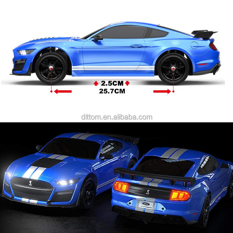 MJX Hyper Go 10306 - 1:10 Ford Mustang Shelby GT500 RC Car, 4WD Sensored Brushless Motor, 2.4GHz Proportional Control, 70km/h High-Speed Drift & Rally Car, 2S Battery Included, Upgradable to 3S