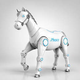 RICKY 27118 Smart Programmable Robot Horse Toy with Infrared Remote Control, Walking, Singing, Dancing, Voice Interaction, Tricks, Touch Response & Volume Control for Kids