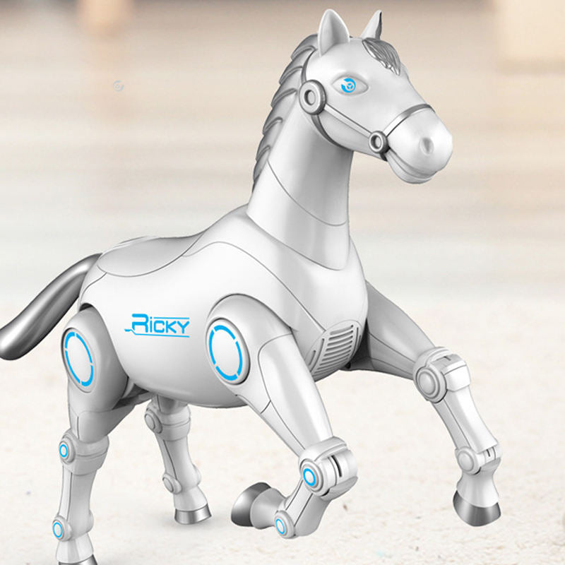 RICKY 27118 Smart Programmable Robot Horse Toy with Infrared Remote Control, Walking, Singing, Dancing, Voice Interaction, Tricks, Touch Response & Volume Control for Kids