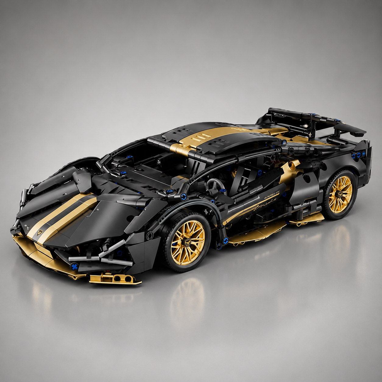 Machine Player 67129 - 1:14 Scale Static Supercar Building Blocks Set, 1186+ Pieces - RC Upgrade Compatible with Motor, Battery & Remote Control (Not Included), Opening Scissor Doors, Detailed Display Model