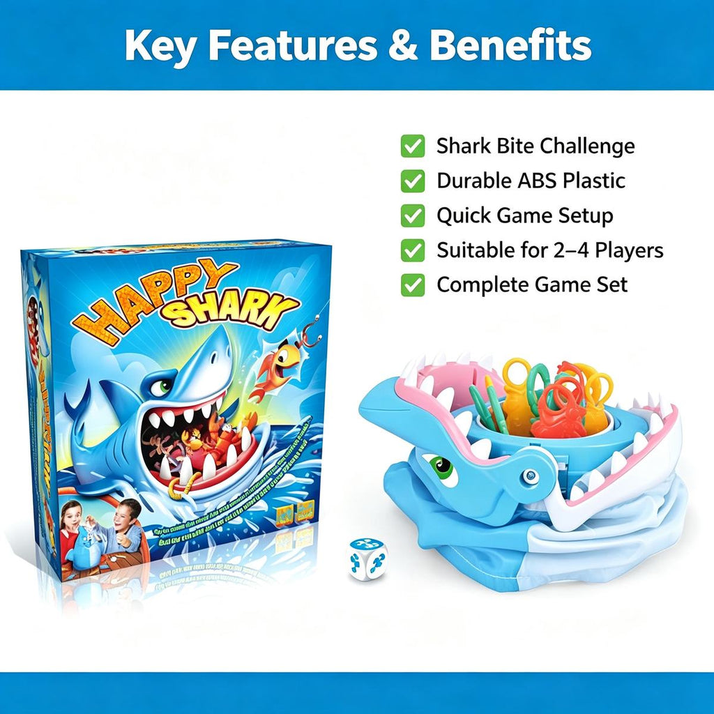Shark Bite Finger Game Funny Shark Dentist Prank Toy Family Interactive Desktop Board Plastic for Kids Adults