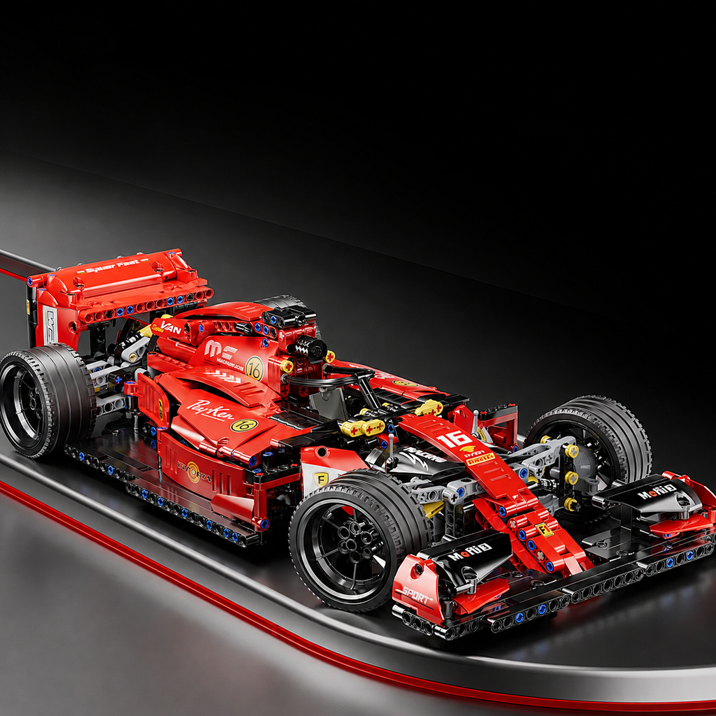 Machine Player 67110 Formula 1 Racing Car Building Blocks Set, 1:10 Scale, 1161-Piece F1 Model Kit, 48cm Large Race Car, ABS Construction Set for Kids & Adult Collectors