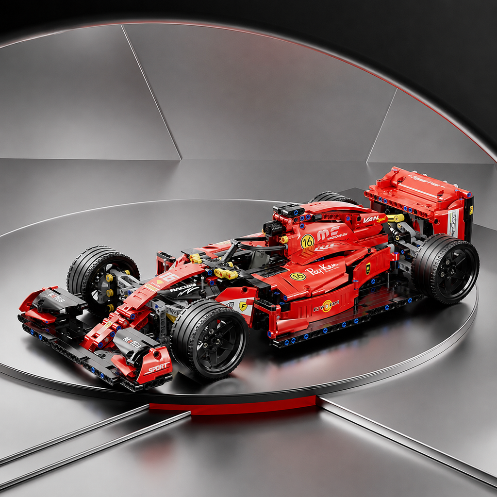 Machine Player 67110 Formula 1 Racing Car Building Blocks Set, 1:10 Scale, 1161-Piece F1 Model Kit, 48cm Large Race Car, ABS Construction Set for Kids & Adult Collectors