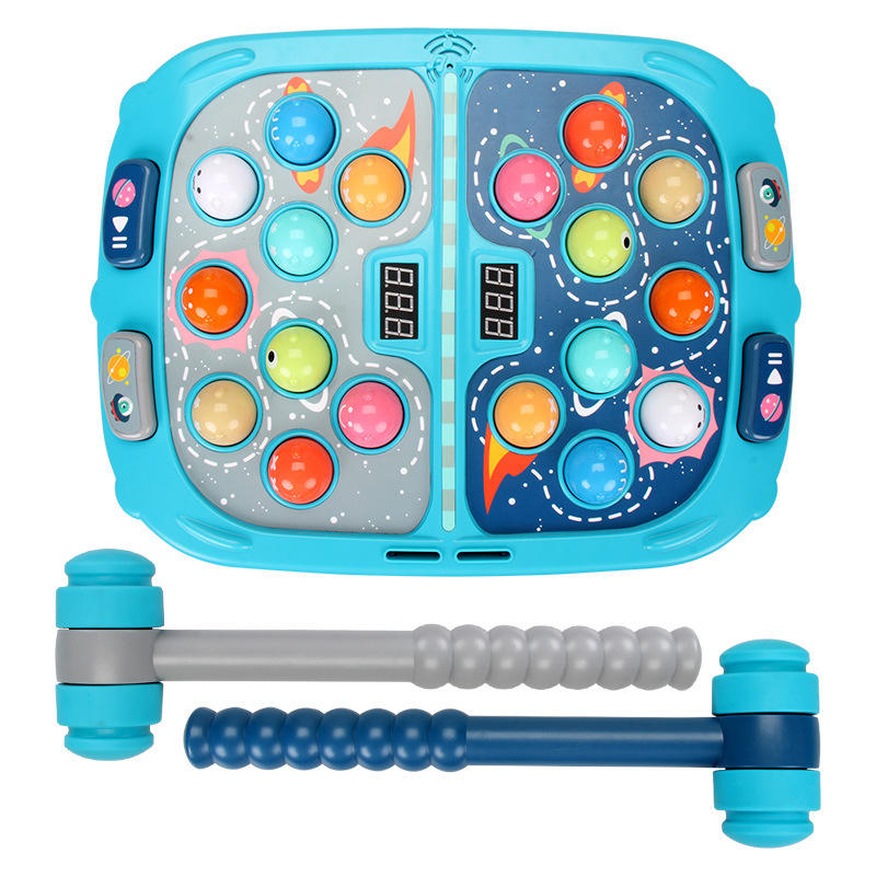 Coin Operated Whack a Mole Games PK Mode 2 Hammer For Children Double Interactive Educational Toys With Sound And Light