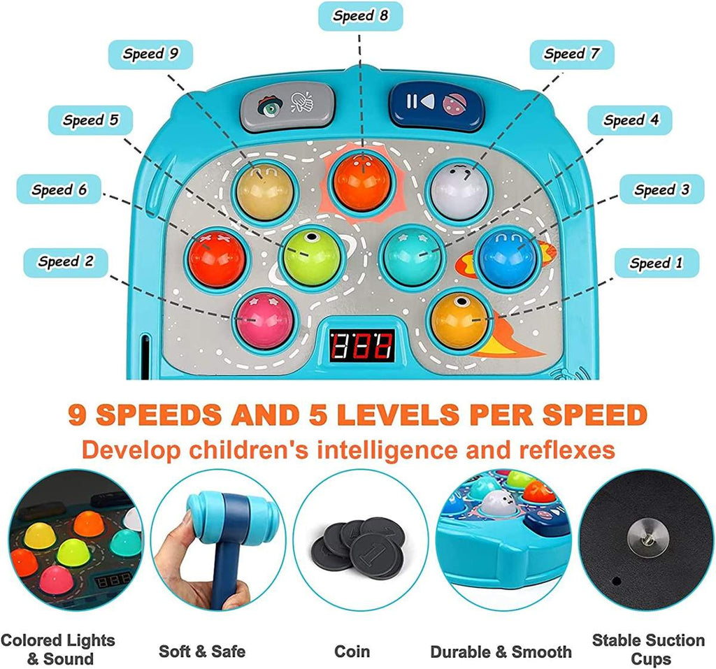 Coin Operated Whack a Mole Games PK Mode 2 Hammer For Children Double Interactive Educational Toys With Sound And Light