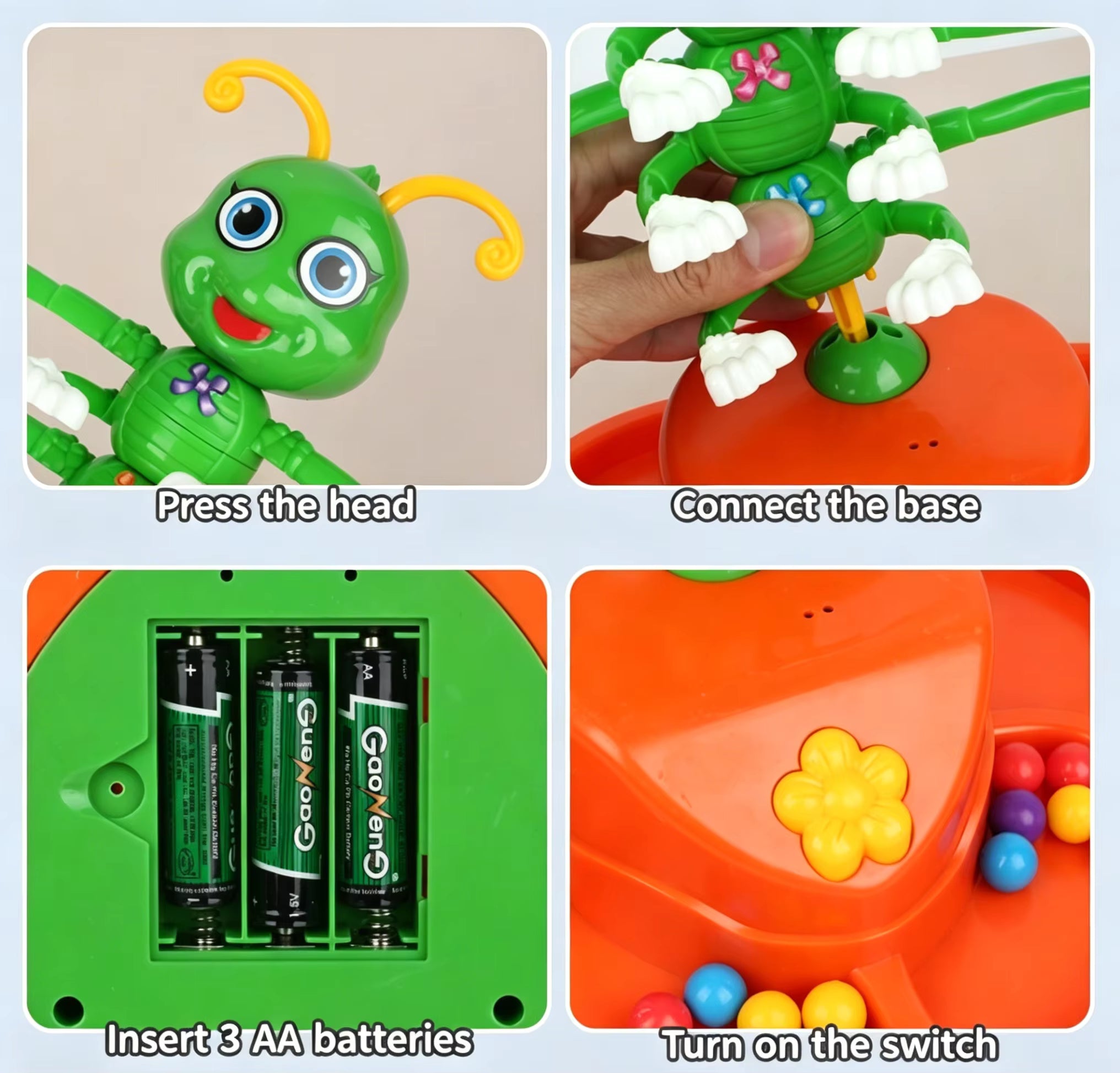 Fun Electric Plastic Educational Laughter-Inducing Wobble Bug Party Tabletop Game description image 2