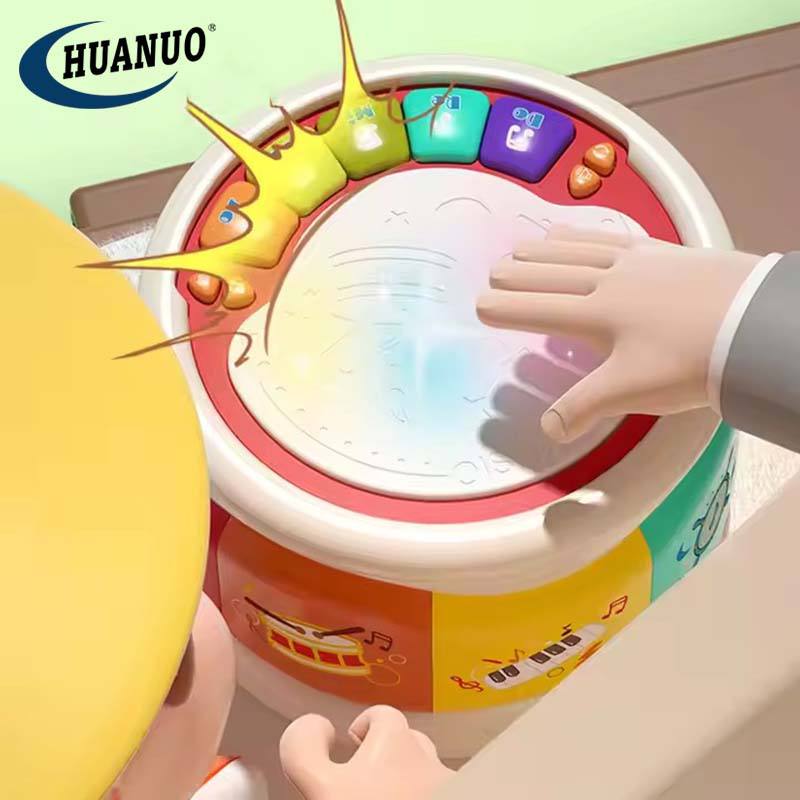 Musical Hand Drum Baby Toys Educational Light up Sensory Bongo Musical Toys for Toddlers