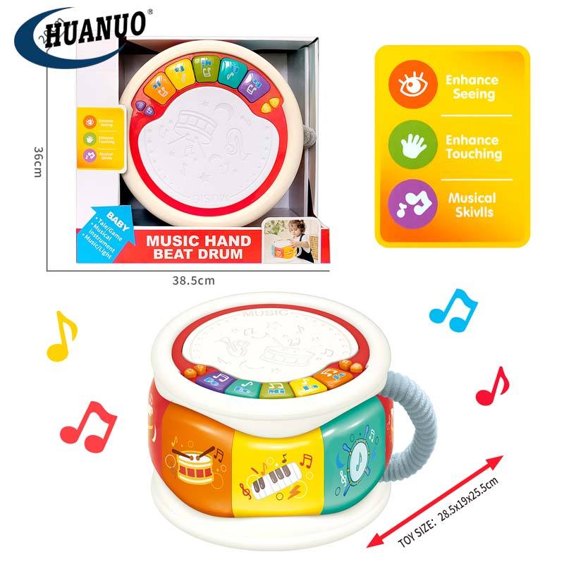 Musical Hand Drum Baby Toys Educational Light up Sensory Bongo Musical Toys for Toddlers