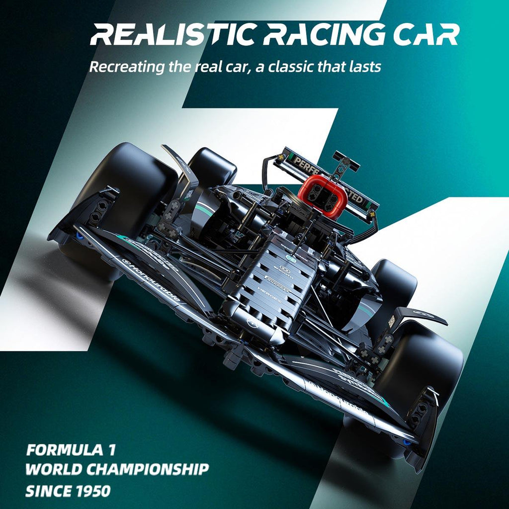 Machine Player 66654 - 1:8 Scale Formula One Racing Car Building Blocks Set, 1778 Pieces, Static Model - RC Upgrade Compatible (Motor, Battery & Remote Control Not Included)