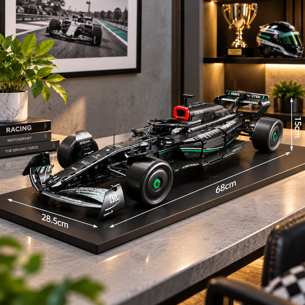 Machine Player 66654 - 1:8 Scale Formula One Racing Car Building Blocks Set, 1778 Pieces, Static Model - RC Upgrade Compatible (Motor, Battery & Remote Control Not Included)