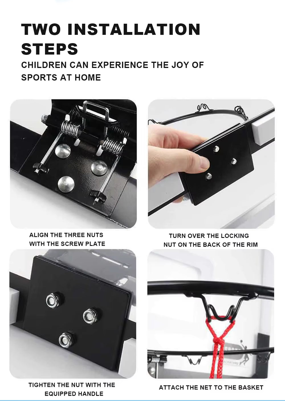 Ring Basketball Hoop Wall-mounted Indoor and Outdoor Training Home Kids Basketball Toy description image 5