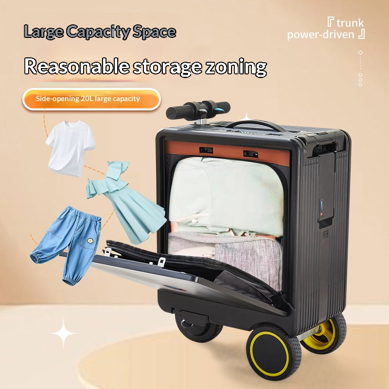 Airwheel SE3S Smart Electric Riding Suitcase, 20L Rideable Carry-On Luggage with 250W Brushless Motor, 13 km/h Speed, 73.26Wh Removable Battery, TSA Lock and USB Charging