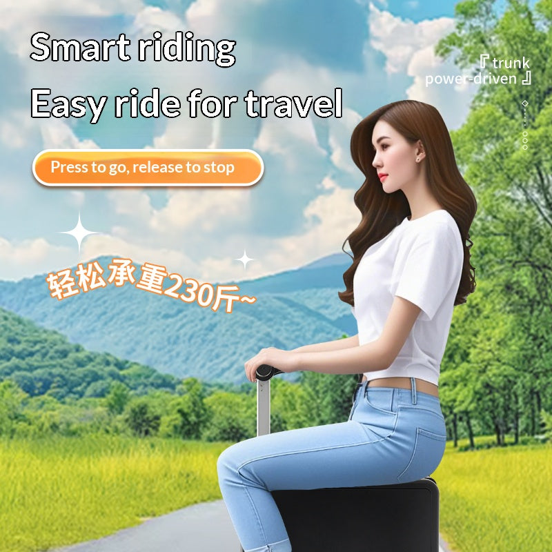 Airwheel SE3S Smart Electric Riding Suitcase, 20L Rideable Carry-On Luggage with 250W Brushless Motor, 13 km/h Speed, 73.26Wh Removable Battery, TSA Lock and USB Charging