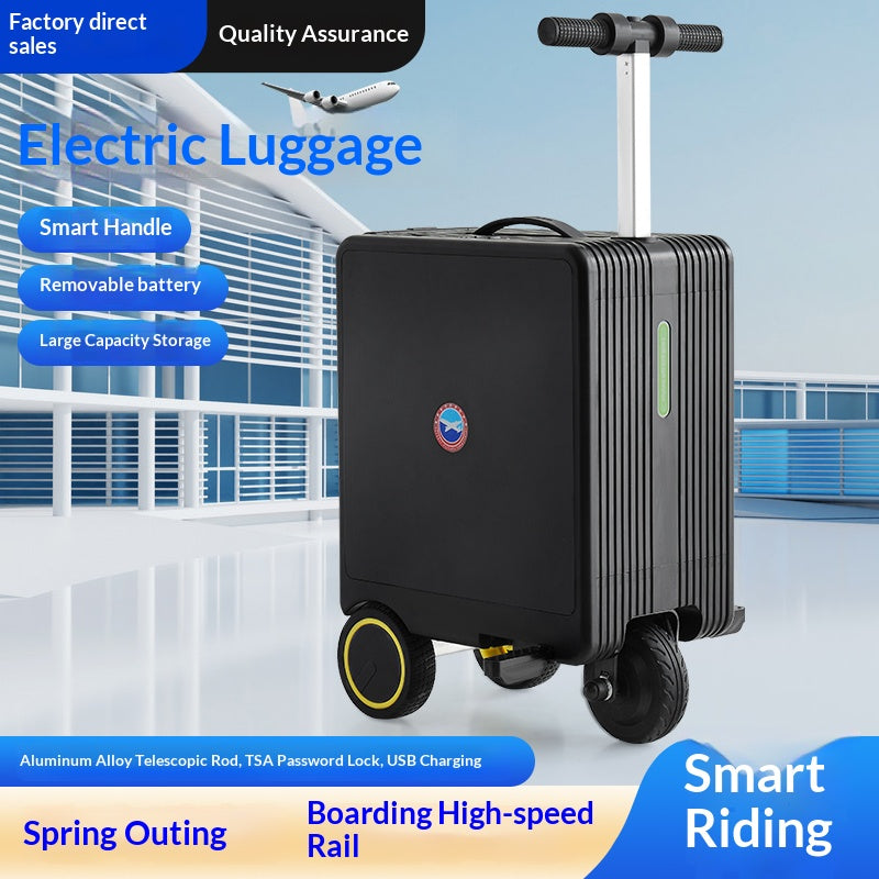 Airwheel SE3S Smart Electric Riding Suitcase, 20L Rideable Carry-On Luggage with 250W Brushless Motor, 13 km/h Speed, 73.26Wh Removable Battery, TSA Lock and USB Charging