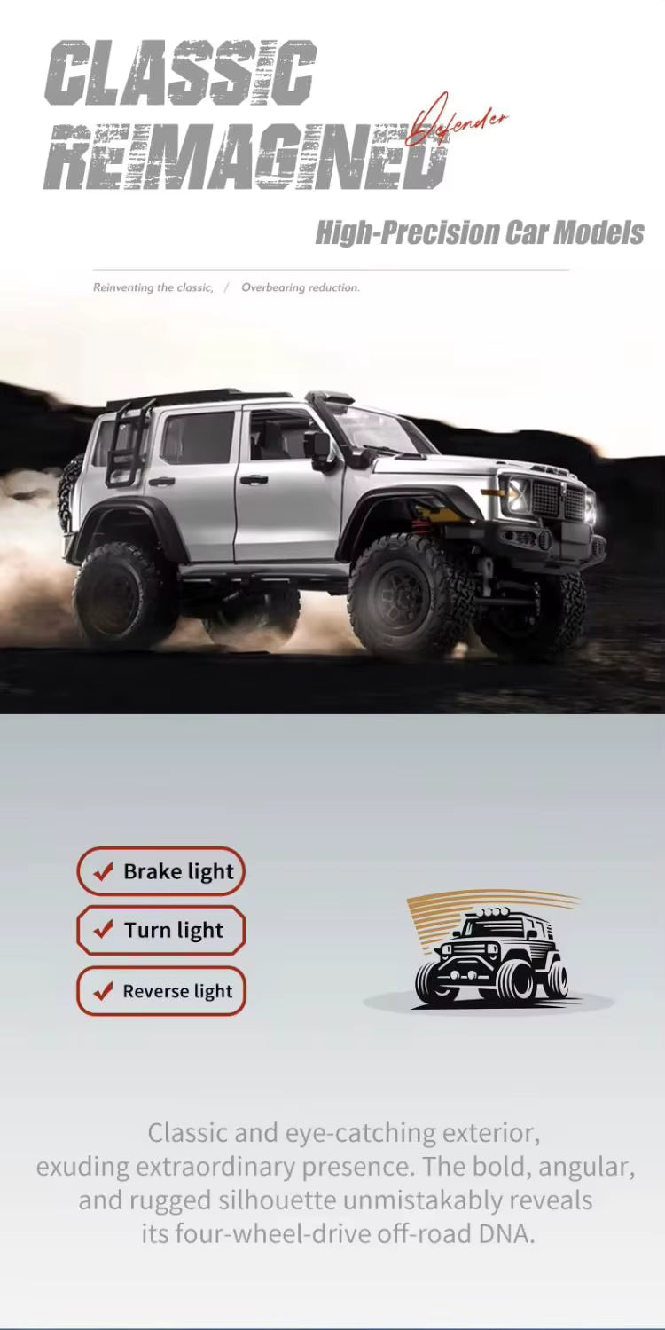 MN-300 1/12 RC Climbing Vehicle 2.4G 4WD Cross-country Buggy Model SUV Racing Off-Road Car with Lights description image 2
