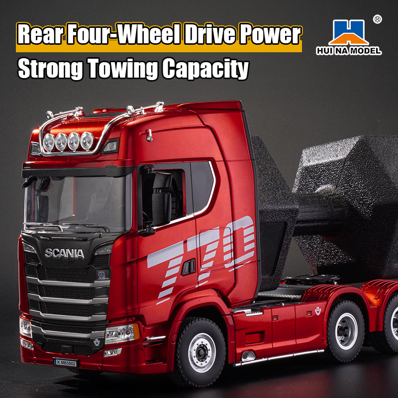 Huina 1501A Tractor License Scania 770S V8 1/18 RC Flatbed Trailer Dump Truck RC Alloy Truck Toy for Kids