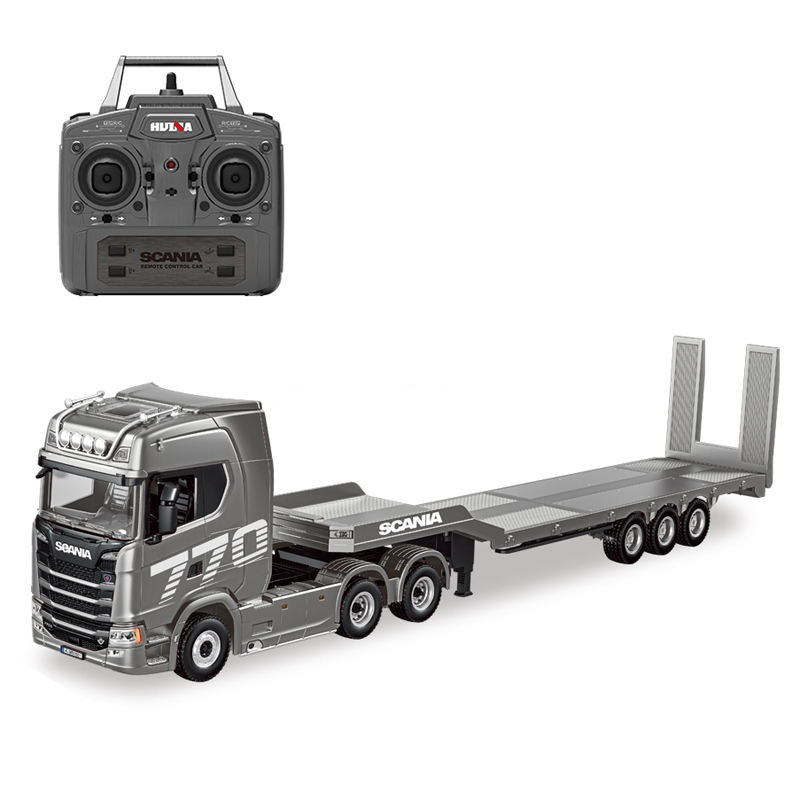 Huina 1501A Tractor License Scania 770S V8 1/18 RC Flatbed Trailer Dump Truck RC Alloy Truck Toy for Kids
