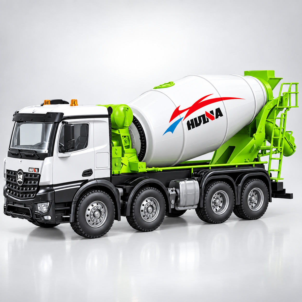 Huina 1537 1:14 RTR Metal Remote Control Mixer Truck 2.4G 12CH Light Sound Effects Agitating Lorry Finished