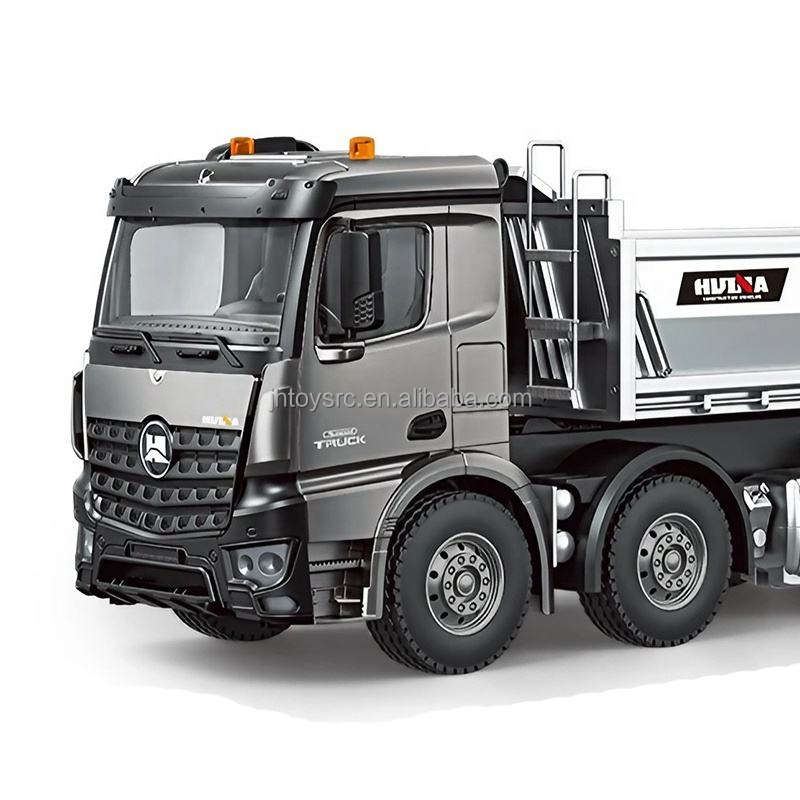 Huina 1536PRO 1/14 Scale Alloy Metal Remote Control RC Dump Truck 12 Channels Ready-to-Go 25m Control Range Realistic Unloading