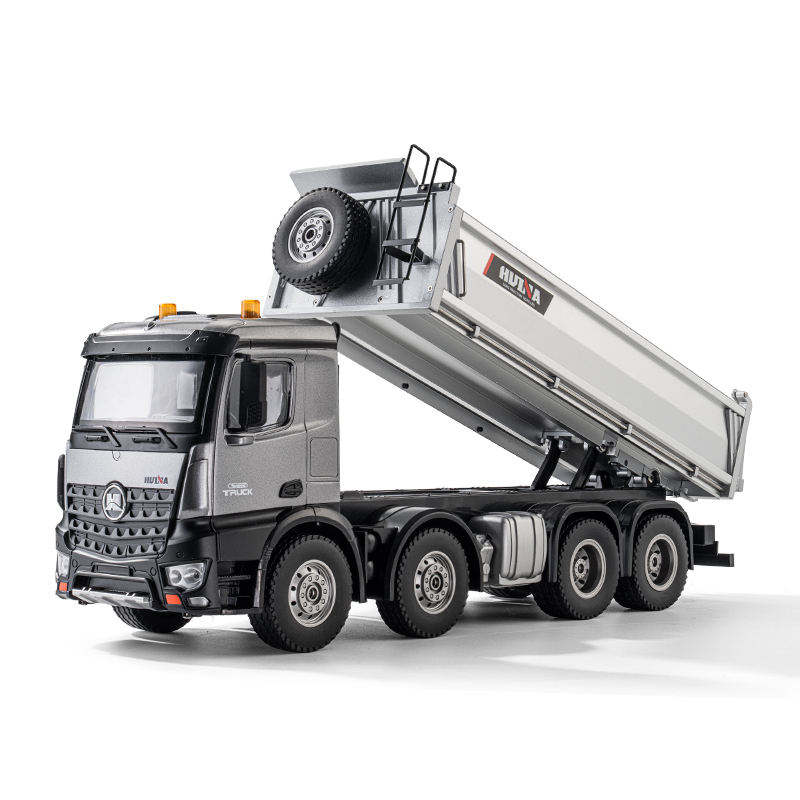 Huina 1536PRO 1/14 Scale Alloy Metal Remote Control RC Dump Truck 12 Channels Ready-to-Go 25m Control Range Realistic Unloading