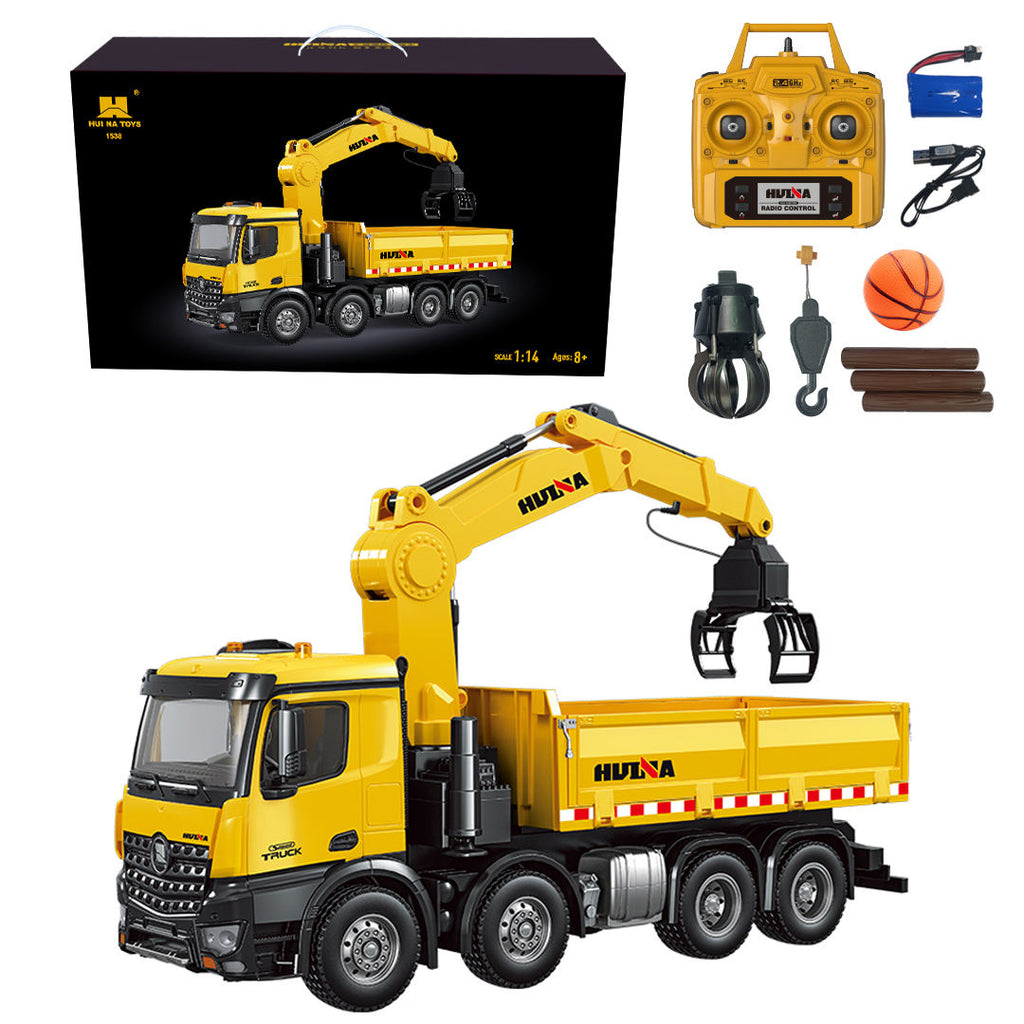 HUINA 1538 1/14 26CH Alloy Wood Grabber Dumper Remote Control Engineering Construction Model