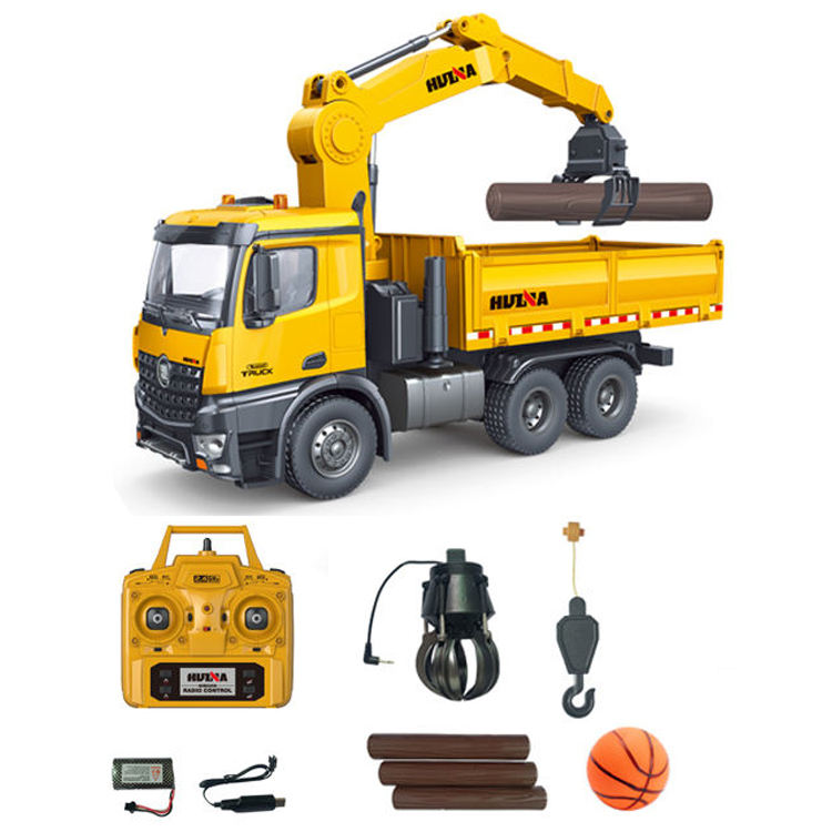 HUINA 1538 1/14 26CH Alloy Wood Grabber Dumper Remote Control Engineering Construction Model