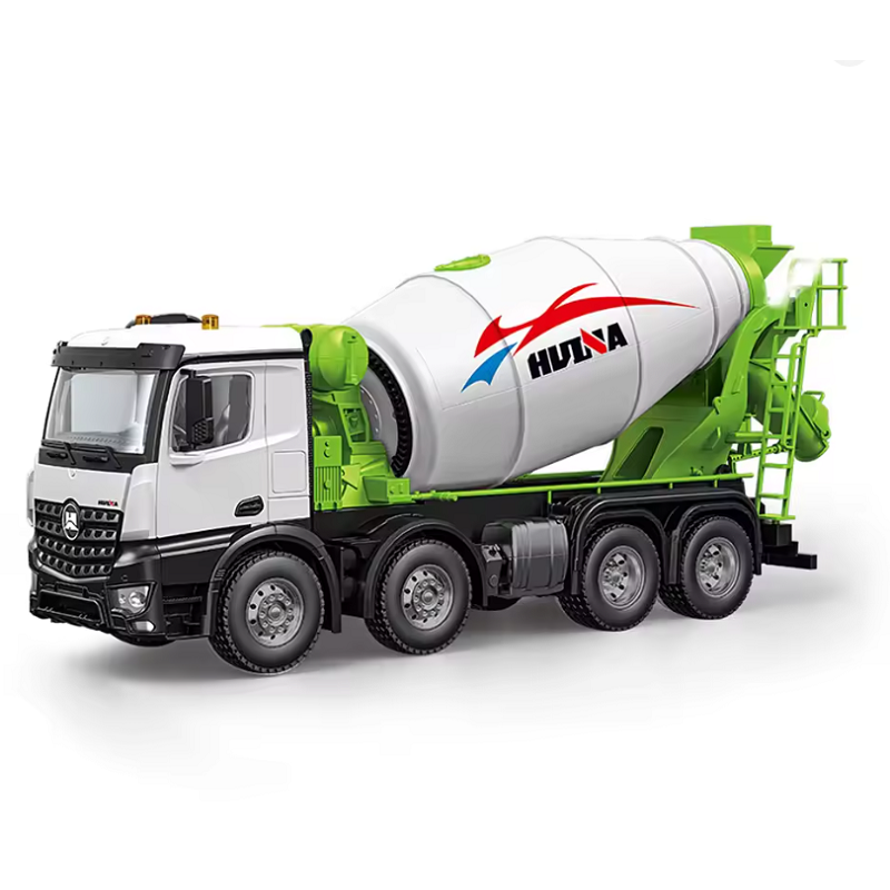 Huina 1537 1:14 RTR Metal Remote Control Mixer Truck 2.4G 12CH Light Sound Effects Agitating Lorry Finished