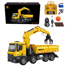 HUINA 1538 1/14 26CH Alloy Wood Grabber Dumper Remote Control Engineering Construction Model secondary