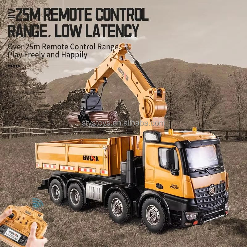 HUINA 1538 1/14 26CH Alloy Wood Grabber Dumper Remote Control Engineering Construction Model
