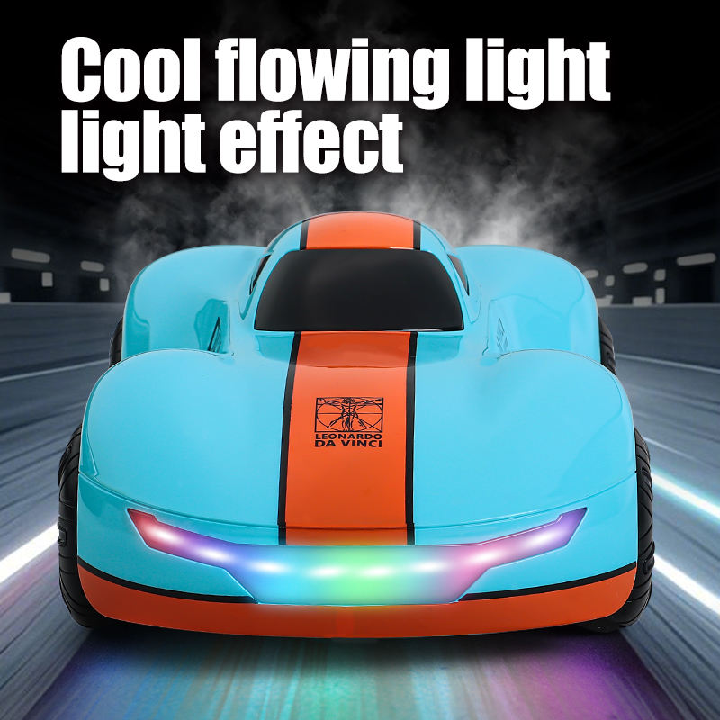 9 Channel Remote Control EV Sport Car Model Dual Spray RC Racing Car Body Light Control Electric Vehicle Toys With Charging Pile